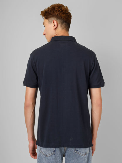 Polo Collar T-shirt With Metal Zipper