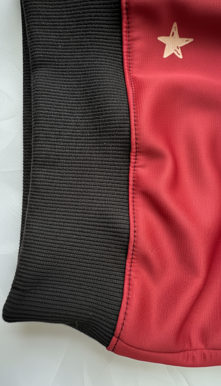 Professional detail shot of sleeve and cuff