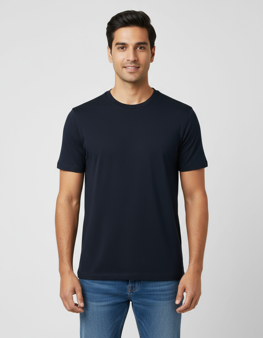 Ultra HD navy blue t-shirt front